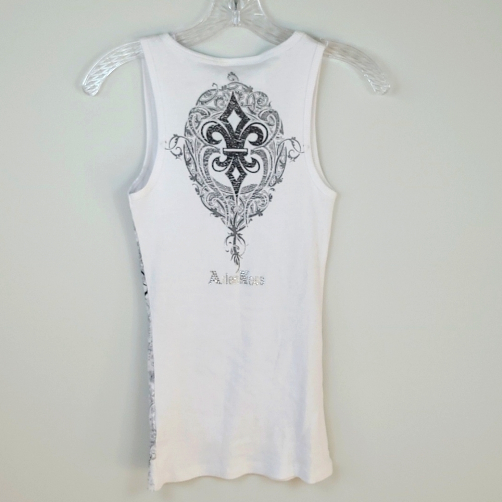 Malanalove Co. Rhinestone Studded Racer back tank top - Picture 2 of 7